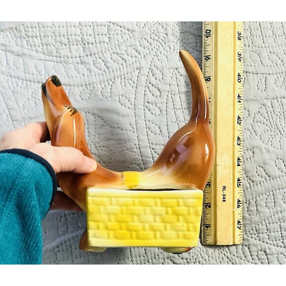 Vintage AL Hirsch “Rover” Dachshund Ceramic Dresser Caddy/Valet Planter MCM 1950 - Picture 6 of 7
